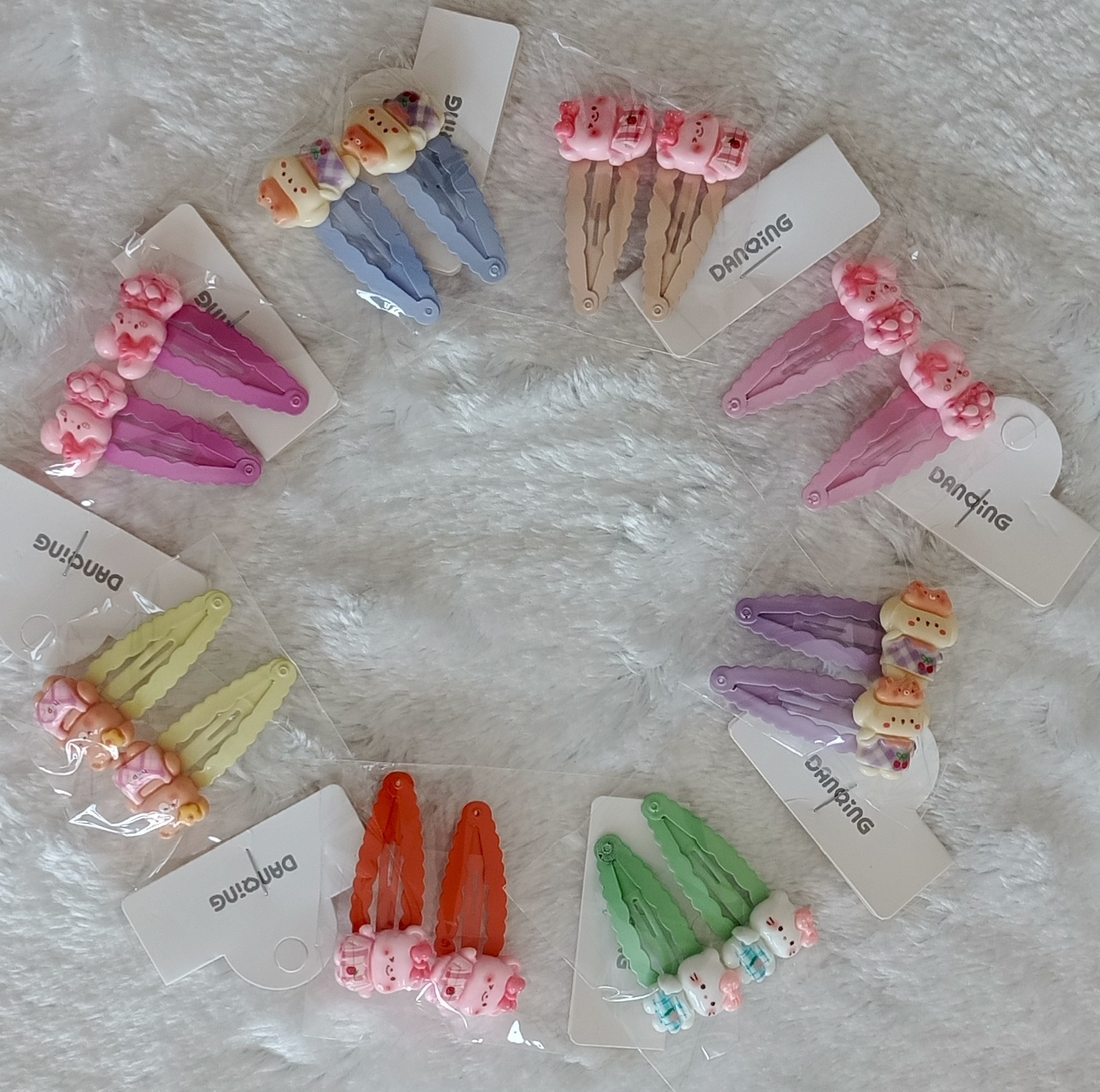 Sevimli Figürlü 2'li Çıtçıt Toka Seti