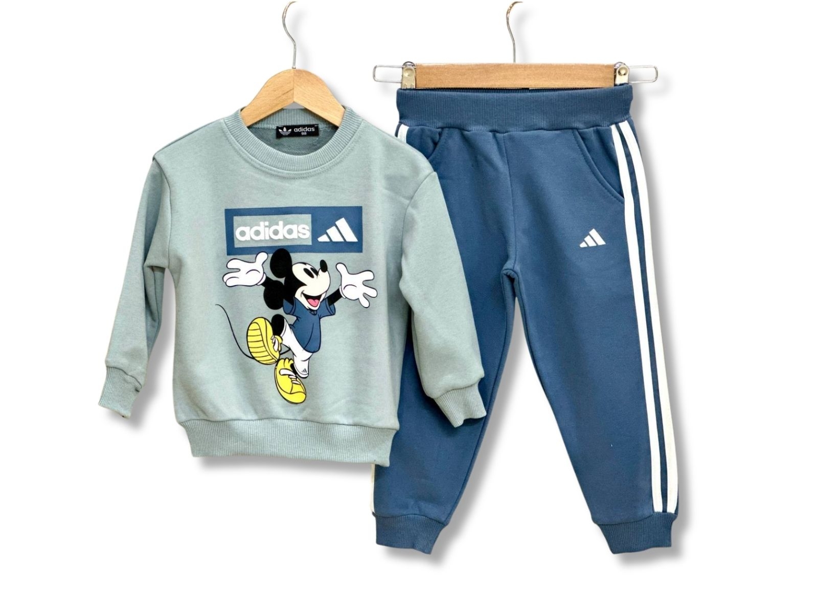 Mickey Mouse Baskılı İndigo Mavi Eşofman Takımı